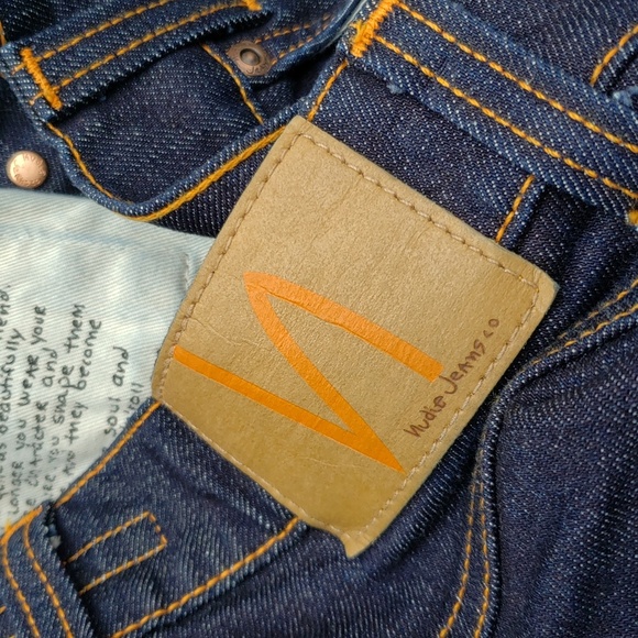 New Nudie Jeans Denim Pants Steady Eddie II Dry True Made in Italy W29 L32, W28 - Picture 14 of 16